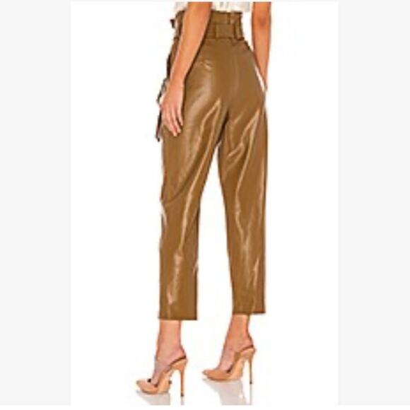 Amanda Uprichard Tessi Faux Leather Pant in Tan revolve - Picture 2 of 8